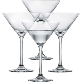SCHOTT ZWIESEL Martiniglas Bar Special (Set of 4), classic martini glasses, dishwasher-safe Tritan crystal glasses, Made in Germany (Art. No. 123658), Clear, Crystal