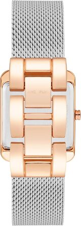 Жіночий годинник Nine West з металевим плетенням (Mesh Bracelet) у кольорах срібло та рожеве золото
