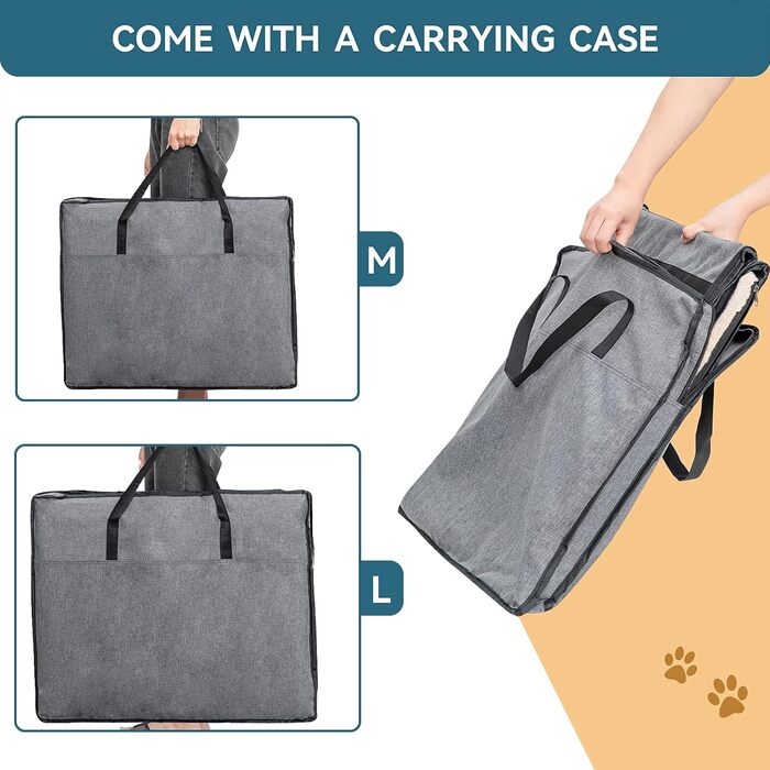 Транспортна переноска для собак Petsfit, сірого кольору, M 61x46x53.5 см. Зручна переноска для собак середніх порід, підходить для подорожей.