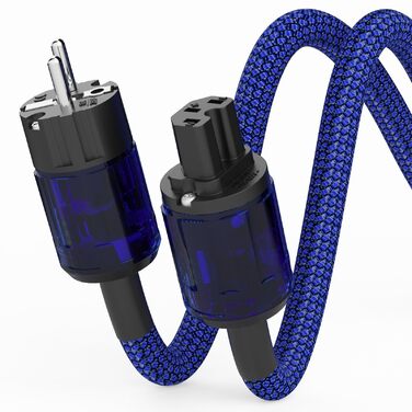 Hi-End мережевий кабель Monosaudio P083 (2м), мідний OFC, 2-полюсний HiFi аудіофільний кабель живлення Schuko-IEC C15 для підсилювача, сабвуфера та DVD