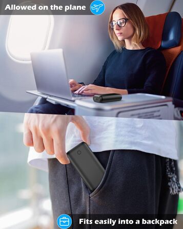 Powerbank 10000mAh Mini: Компактний зовнішній акумулятор для зарядки телефону. Micro USB + USB-C