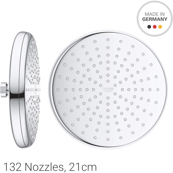 Grohe Tempesta 210 Showerhead, 26408000 (Chrome, with Shower Arm)