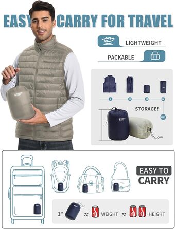 Чоловіча тепла жилетка Pioneer Camp – водонепроникна, компактна, з підкладкою – для активного відпочинку, повсякденного носіння, роботи, спорту та подорожей, хакі, розмір S