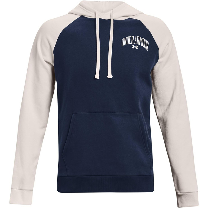 Чоловічий худі Under Armour Rival Wordmark Colorblock Academy/Onyx White, розмір L