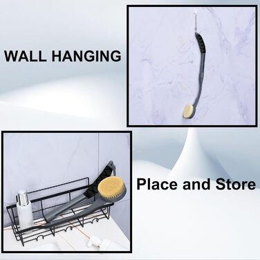 Скребок для спини у душ, 51,8 см, щітка для тіла з довгою ручкою, скребок для спини, скребок для чоловіків