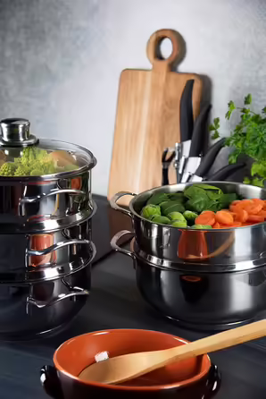 Excelsa Steamer, Stainless Steel, 4-Piece