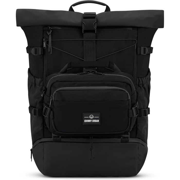 Гермопоясна сумка Johnny Urban Travis - велика, водонепроникна, для подорожей та активного відпочинку (бежева/чорна)