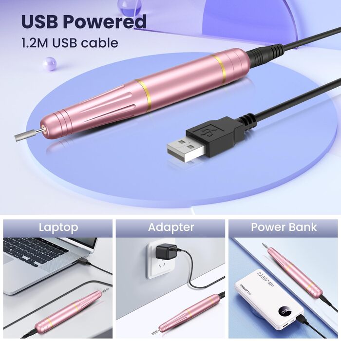 Електричний набір для манікюру та педикюру Nagelfräser 11 в 1: фрезер, полірувальник, 20000 об/хв, для гель-лаку, акрилу, шліфування