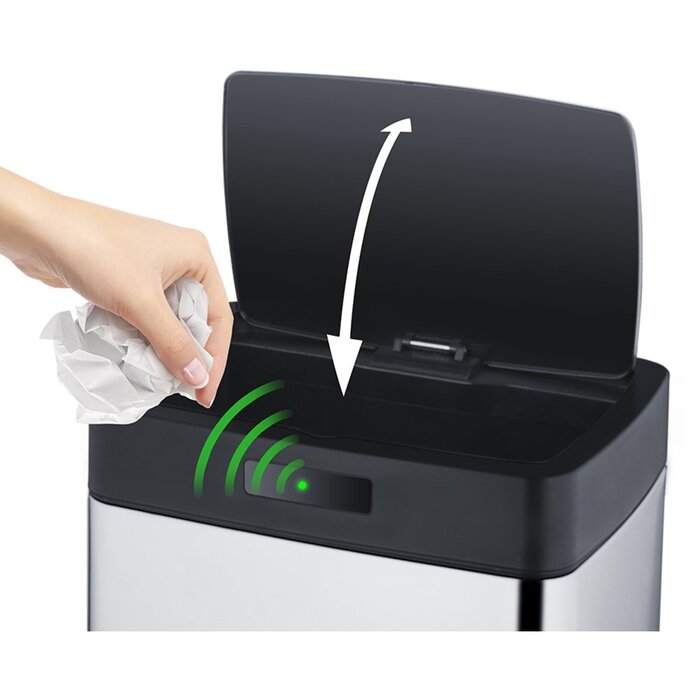 Сміттєвий кошик Lamart Sensor 45 л, сірий