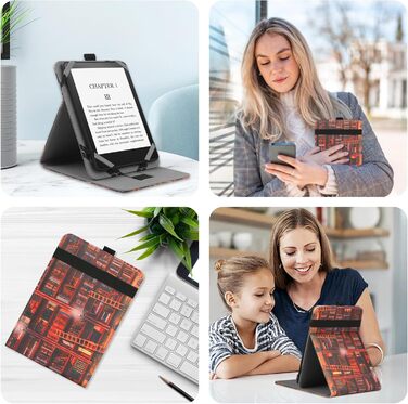Чохол для Kindle Paperwhite/Kobo/Tolino/Pocketbook/Sony 6-6.8-7 дюймів з петлею, універсальний