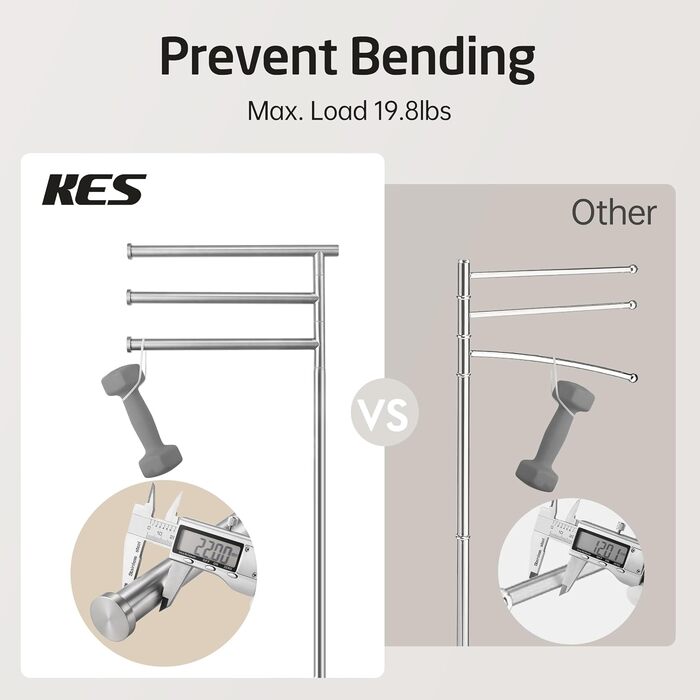 Підставка для рушників KES Gold, настільна, з нержавіючої сталі 18/8, з мармуровою основою, BTH219-BZ, щітканий золотий, 3-х рівнева