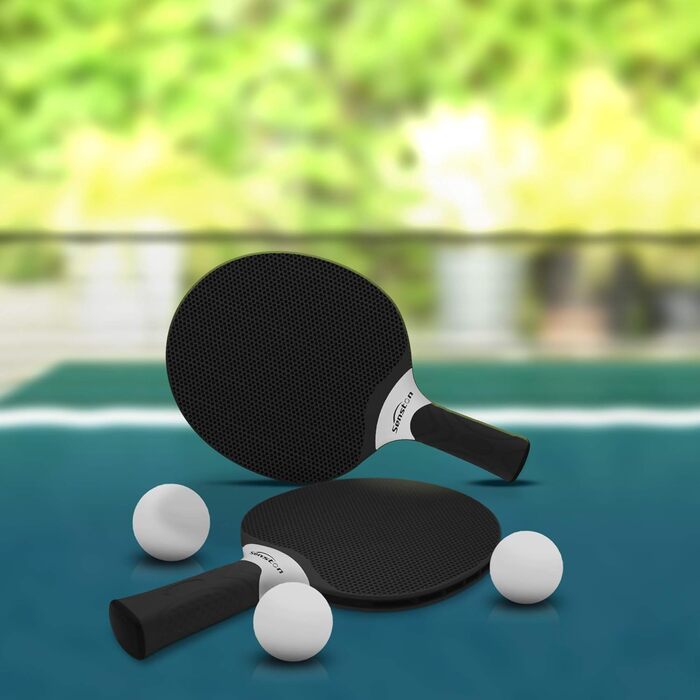 Senston Table Tennis Set - Professional Paddles for 4 Players - Rubber Compound, Indoor/Outdoor Play