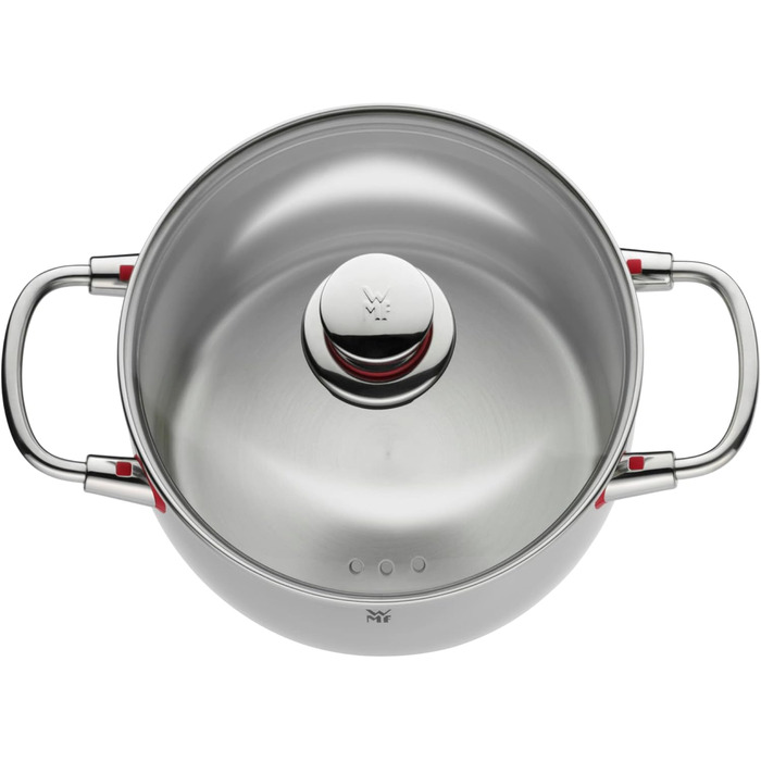 Каструля з ручкою WMF Quality One 16 см без кришки, 1,7 л, каструля для молока, каструля з нержавіючої сталі Cromargan, полірована, без покриття, для індукційних плит