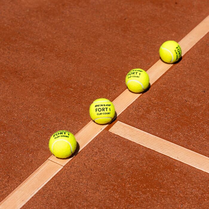 Тенісний м'яч Dunlop Fort Clay Court - Професійний для глиняного корту, 3 шт. по 4 м'ячі