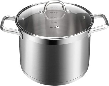 Набір кухонного посуду Duxtop Whole-Clad 3-шаровий нержавіюча сталь, індукційний, 10 предметів (8.6 літра)