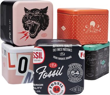 Годинник Fossil Grant для чоловіків: кварцовий хронограф, 44 мм, сталевий або шкіряний ремінець, білий та коричневий кольори