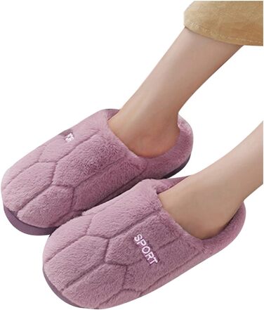 Жіночі плюшеві шльопанці, теплі фетрові тапочки-шльопанці, 36-45 (36/37 EU, Z002 Purple)