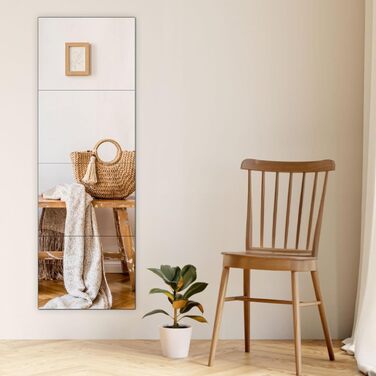 16 штук настінних дзеркал для плитки - проста установка, без рамки, 40x30 см для спальні, вітальні, ванної кімнати та домашнього спортзалу