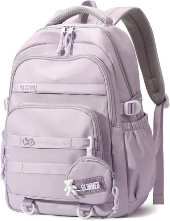 Шкільний рюкзак для дівчинки-підлітка, водонепроникний, легкий, великої місткості, модний, для школи або подорожей - фіолетовий