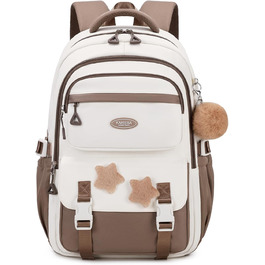 Дитячий рюкзак для дівчаток Kinderrucksack, 18L, 2-7 клас, легкий, з дихаючою спинкою та м'якими лямками, для школи, підлітки 7+ років, колір кавовий