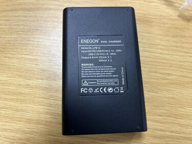Акумулятори ENEGON LP-E12 1200mAh для Canon EOS M50, M50 Mark II, M, M2, M10, M100, M200, Rebel SL1, 100D, Kiss X7, PowerShot SX70 HS + LED зарядний пристрій