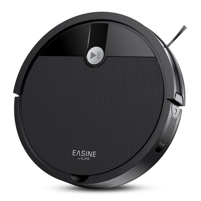 Робот-пилосос безщітковий, самостійно заряджається, з пультом дистанційного керування, тихий, для шерсті тварин та твердих поверхонь, E3