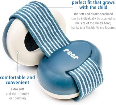 Навушники для захисту слуху Reer Baby SilentGuard для хлопчиків, м'які, легкі, зріст, блакитні (1 шт.)