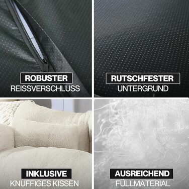 Софа для котів Noviclass Simba: м'яке ліжко для котів та собак, 70x48 см, з подушкою, знімний чохол (кремовий)