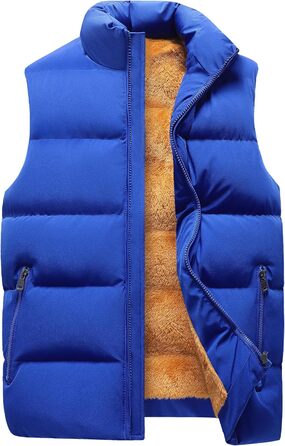 Чоловічий зимовий жилет AIEOE з утеплювачем, степване пошиття, жилет без рукавів, синій, розмір XL