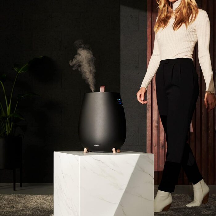 Ультразвуковий зволожувач повітря Duux Tag 2 - 2.5л, чорний. Зволожувач для дому, 30 м², 10 годин роботи