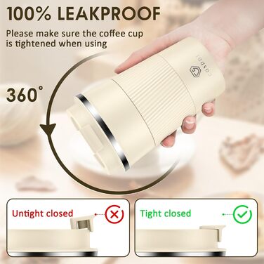 Термокружка CS COSDDI з нержавіючої сталі, 380 мл, для кави, води та чаю, з кришкою, подвійні стінки, ізольована, 1 шт.