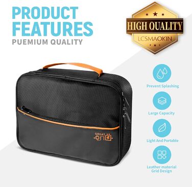 Органайзер для кабелів та аксесуарів для подорожей - Double Layer XL, чорний