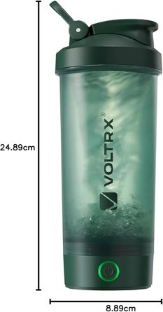 Електричний шейкер для протеїну Voltrx Titanus USB-C 700 мл (Темно-зелений), BPA-Free