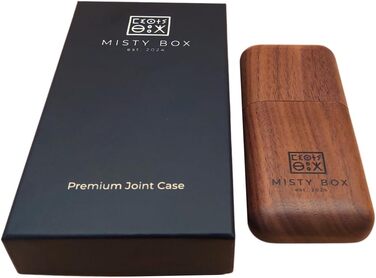 Misty Box – Преміум футляр для джойнтів з натурального горіха, 4-ох місний, стильний аксесуар для транспортування та зберігання, ідеальний подарунок