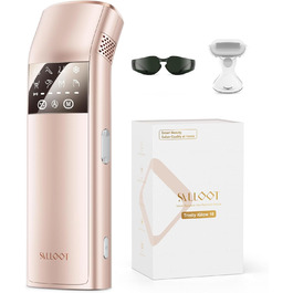 Пристрій для епіляції IPL, 25 Дж, лазерне видалення волосся для жінок та чоловіків, безболісна технологія охолодження сапфіром, довготривалий ефект для зони бікіні, ніг, пахв, тіла, колір: шампань-золото