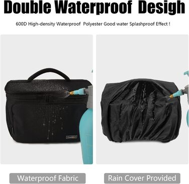 Захисний футляр для дзеркальної камери Cwatcun, вологостійкий, для Canon, Nikon, Sony, Fuji, DLR/LR, чорний, XL