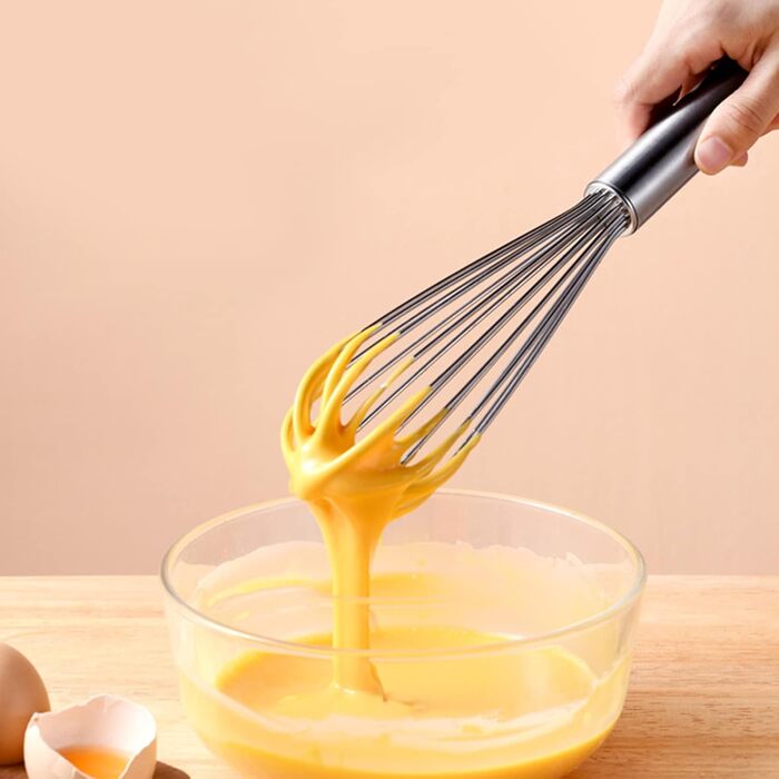 Набір вінчиків Newaner з нержавіючої сталі, 3 шт. (21 см, 26 см, 29 см) для змішування, збивання тіста, яєць, готування мусів. Якісні вінчики для кухні, їдальні, срібного кольору.