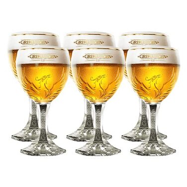Склянки для пива Grimbergen з ніжкою 250 мл, набір 6 шт.