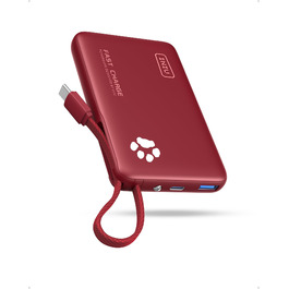 Power Bank INIU 10000mAh 20W з USB-C кабелем, PD3.0/QC4.0, для iPhone/Samsung/iPad (Червоний)