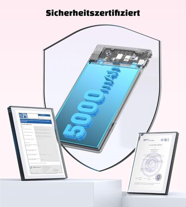 Power Bank Auskang 5000mAh Slim з кабелем для iPhone (до iPhone 14) - Рожевий