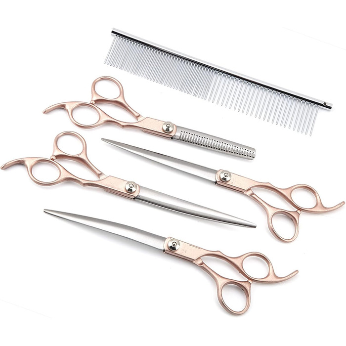 Ножиці для собак Geib - розріджуючі, ліва рука, набір 22 шт. Професійний набір для грумінгу