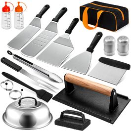 Набір гриль-інструментів KOIUEYW: 18 предметів для приготування смачного барбекю та тепаньякі