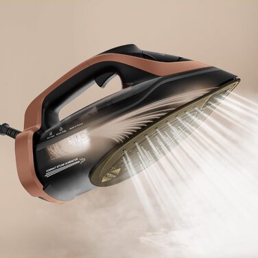 Tefal Ultimate Power Pro Steam Iron, 3200 Watts, Continuous Steam Output 85 g/Min., Steam Boost, Pump System, 2 Steam Levels, Stain Protection, Black/Bronze, FV9E50E0