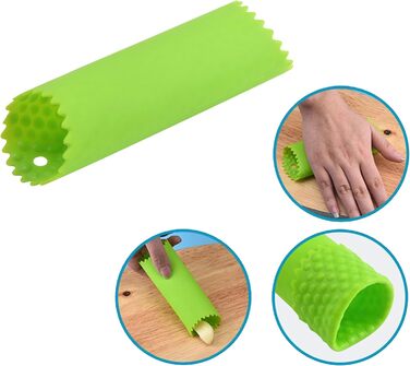 Прес для часнику з нержавіючої сталі 304 з щіткою для чищення та скребком для часнику, Garlic Press