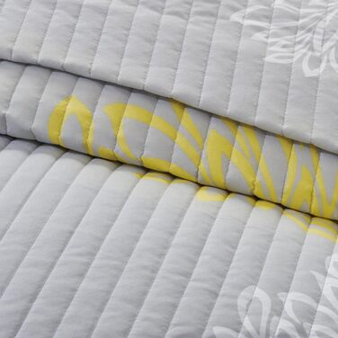 Комплект постільної білизни Comfort Spaces Enya CS14-0064, 3-частинний, квітковий принт, сірий, king size (104x90 дюймів)