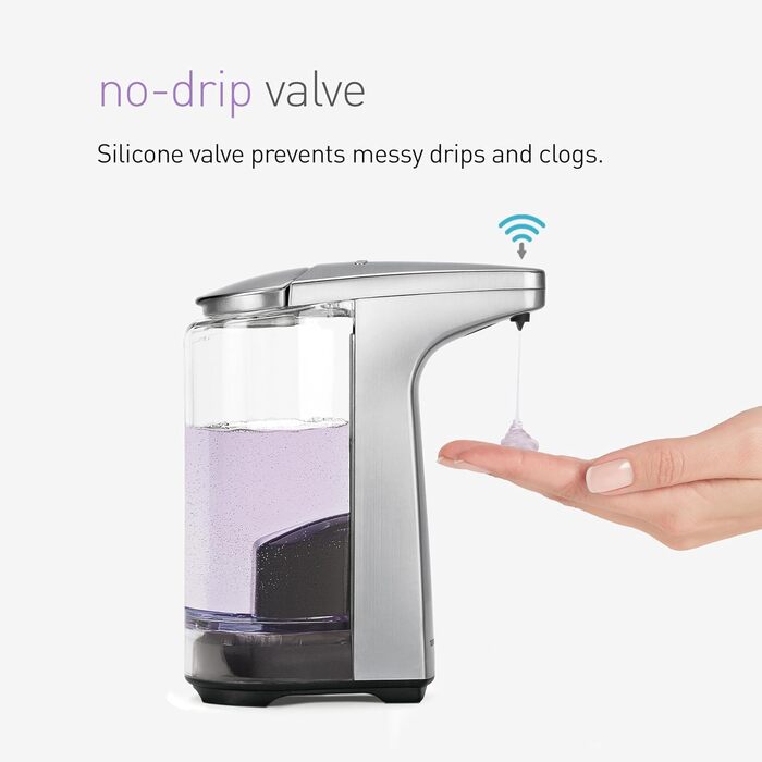 Simplehuman Sensor Soap Dispenser - Brushed Nickel Automatic Touchless Soap Dispenser (237ml)