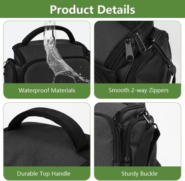 Сумка для камери Ainiv: фотосумка для DSLR/SLR камер Canon, Nikon, Sony (зелена/чорна)