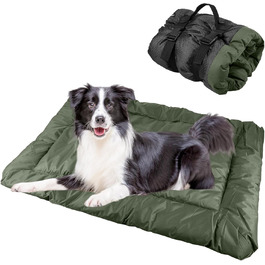 Водонепроникний килимок для собак GBKDQQ 90 x 60 см, для подорожей, миється, для собак та котів, портативний, для дому та на вулицю, кемпінг (зелений)