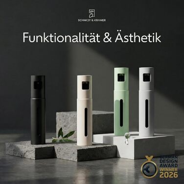 Олійка для кухні Schmidt & Kramer з нержавіючої сталі та скла, розпилювач для олії та оцту, дозатор для здорового приготування їжі, колір 'Ніч'