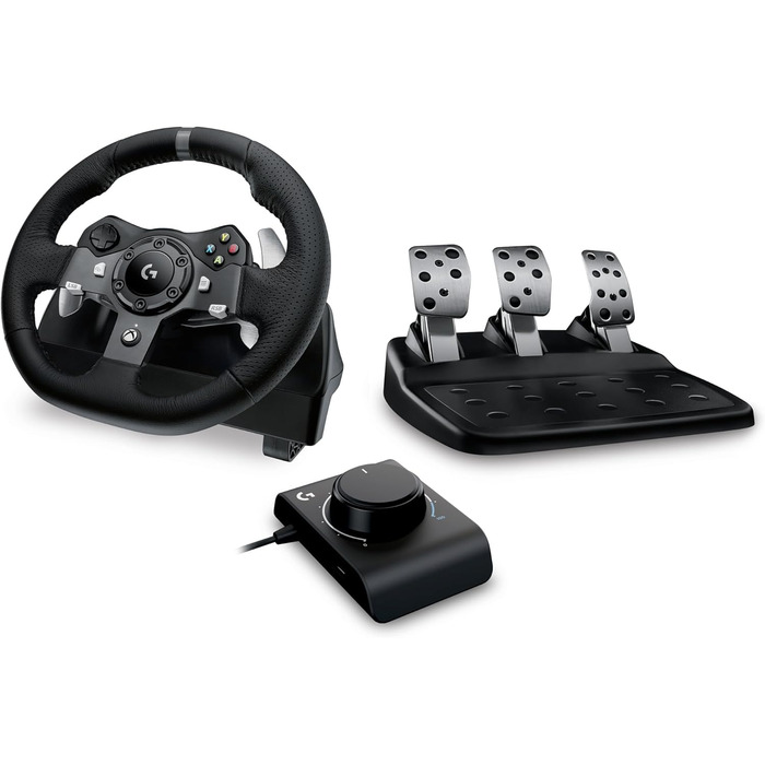 Руль Logitech G29 Driving Force з Force Feedback, 900° обертів, шкіряне покриття, педалі з нержавіючої сталі, сумісний з PS4/PS3/PC/Mac, чорний